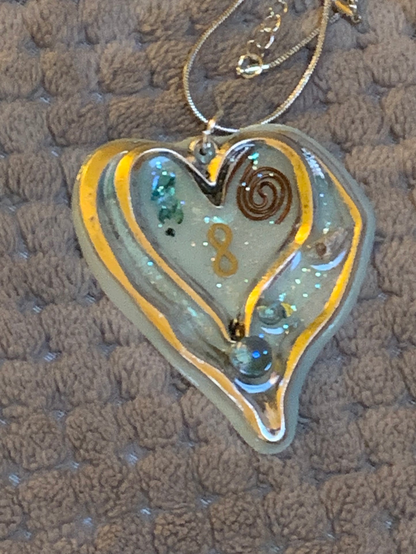 Orgonite Hart "Eindeloze Vortex"