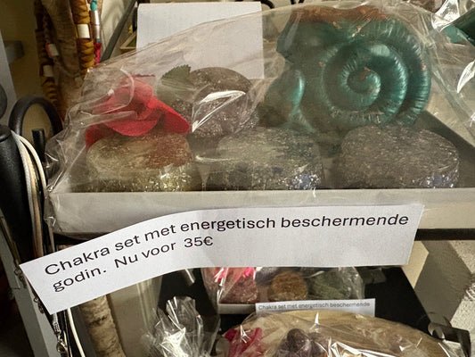 pakket: chakra set met beschermende godin, turkoois