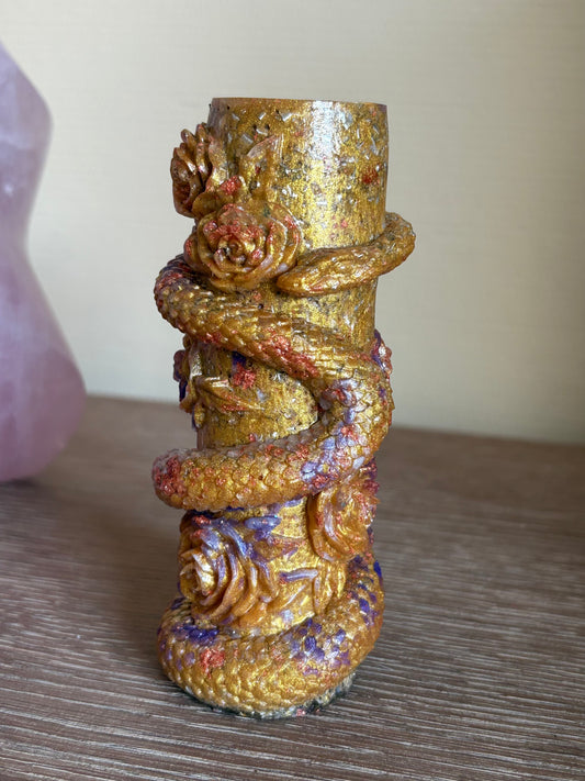 🐍 Orgonite Slangenbloem – Wijsheid van Transformatie