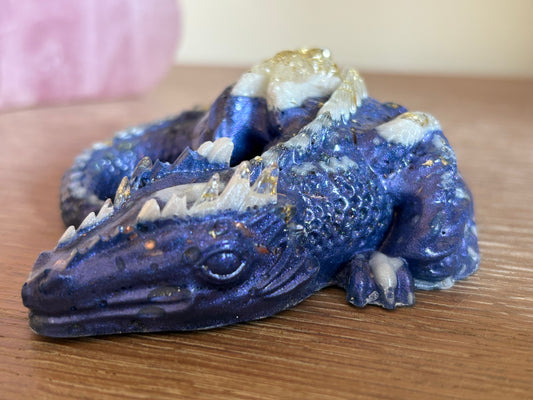 Orgonite Draak – “Shadow Guardian”, blauw