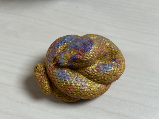 🐍 Orgonite Slang – Wijsheid van Transformatie ( geel, opgerold)