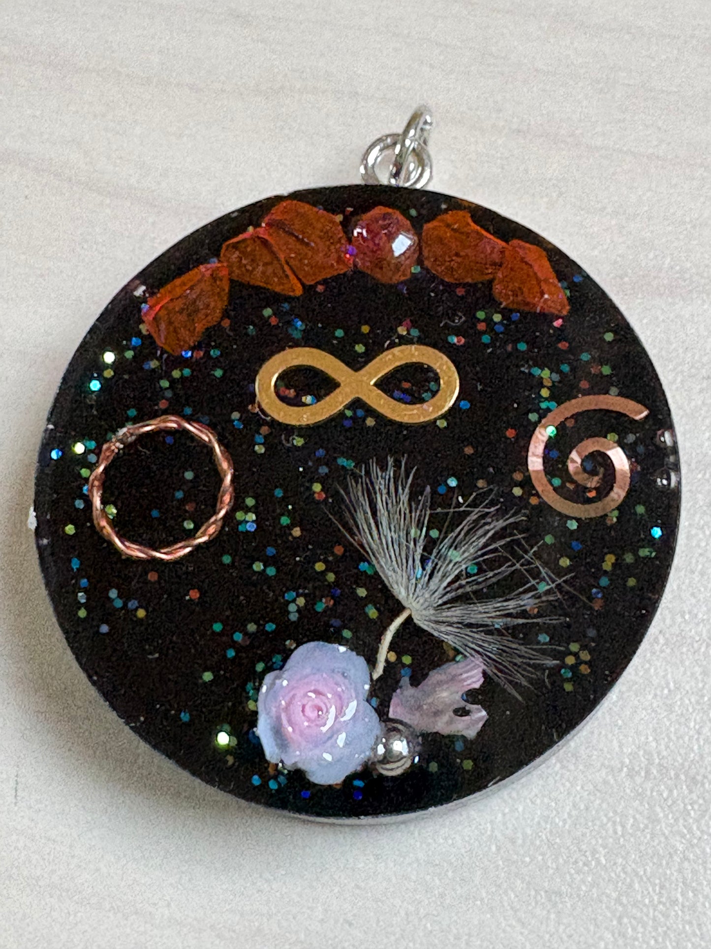 Hanger, Oneindige Sereniteit, 3,5 cm ⌀ , 'indigo-el ' tensor ring