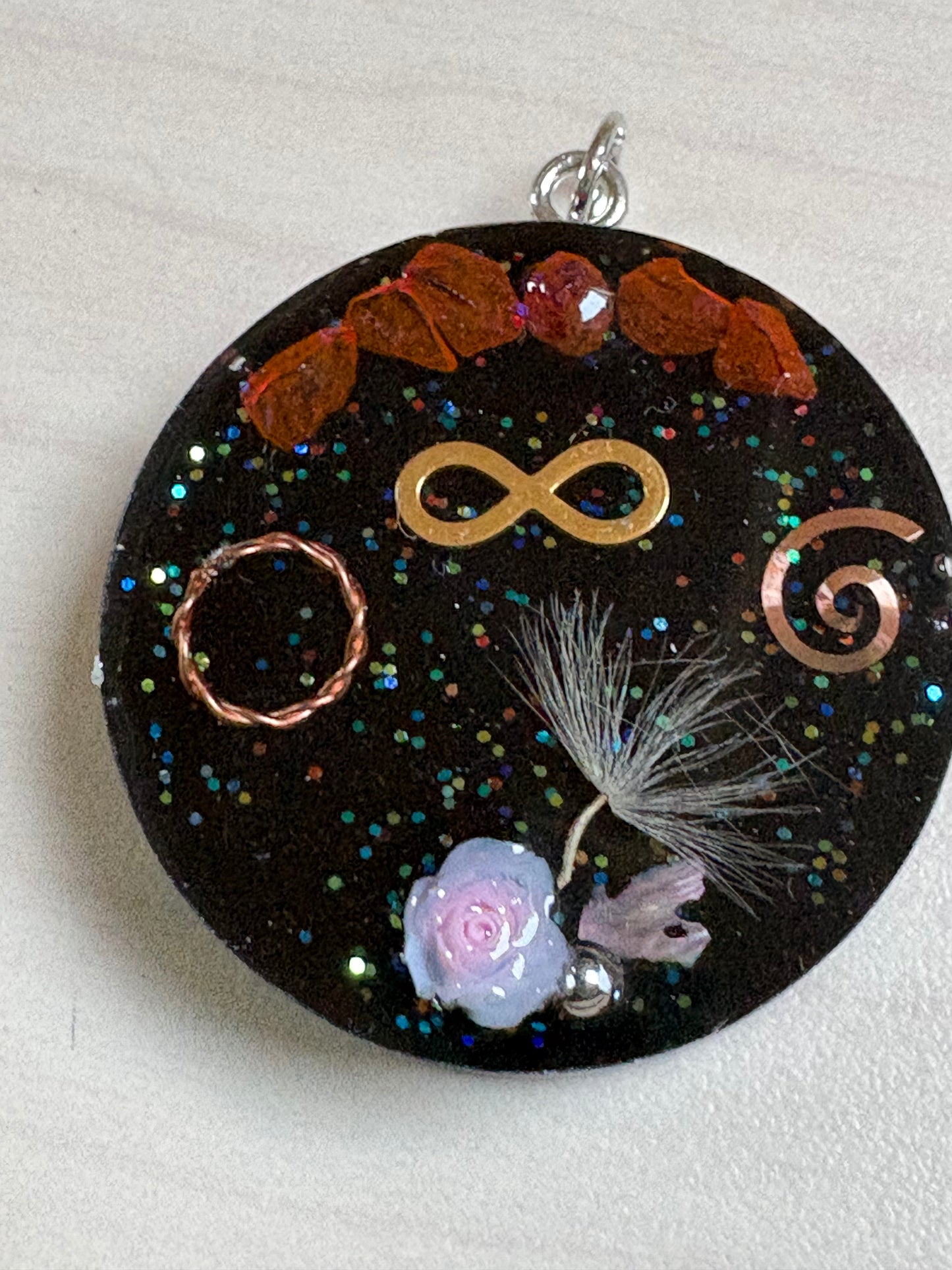 Hanger, Oneindige Sereniteit, 3,5 cm ⌀ , 'indigo-el ' tensor ring