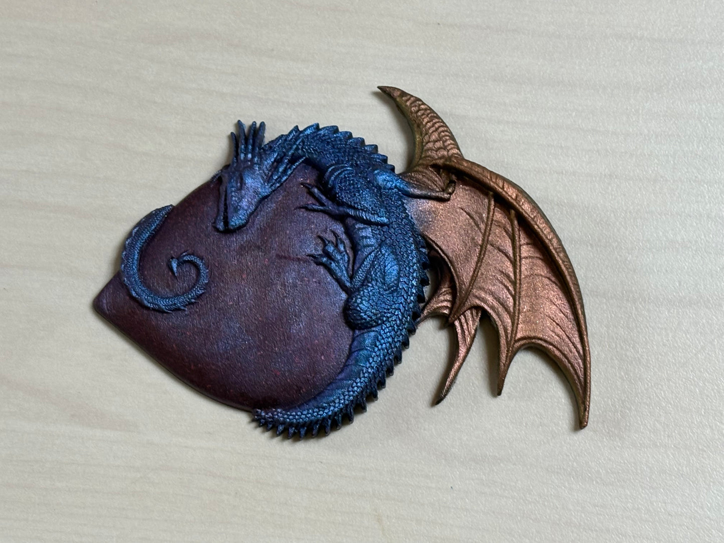 Hartendraak Amulet, blauw