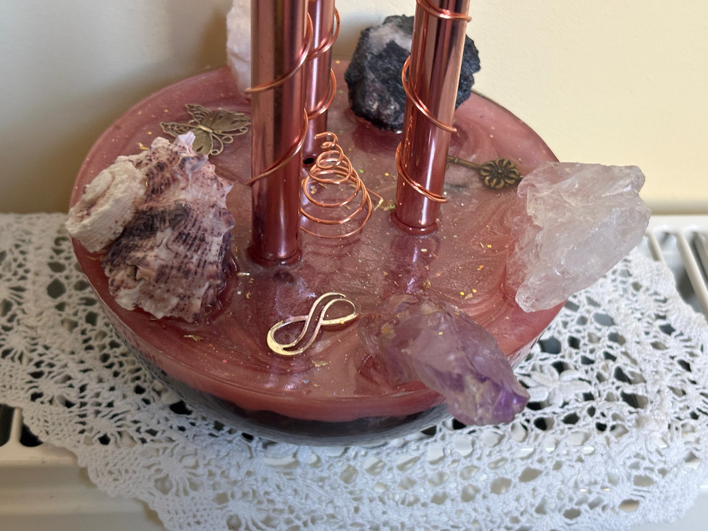 🌸 Trio Rozenkwarts Cloudbuster – Infinity Light
