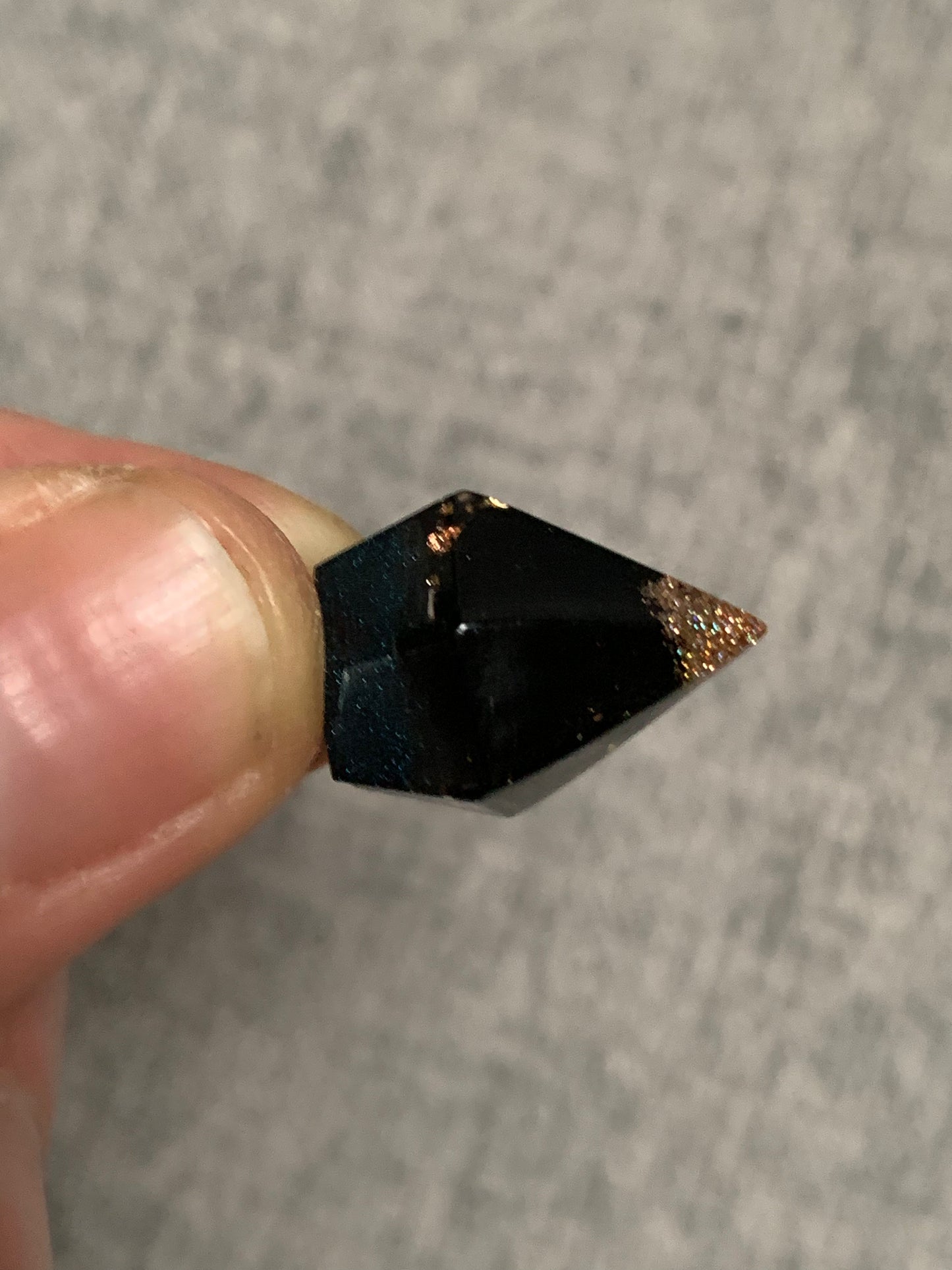 Pendelhanger, klein:zwarte toermalijn