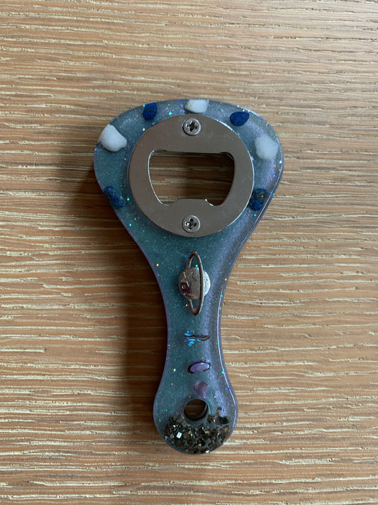 Flessenopener, kosmos zilver