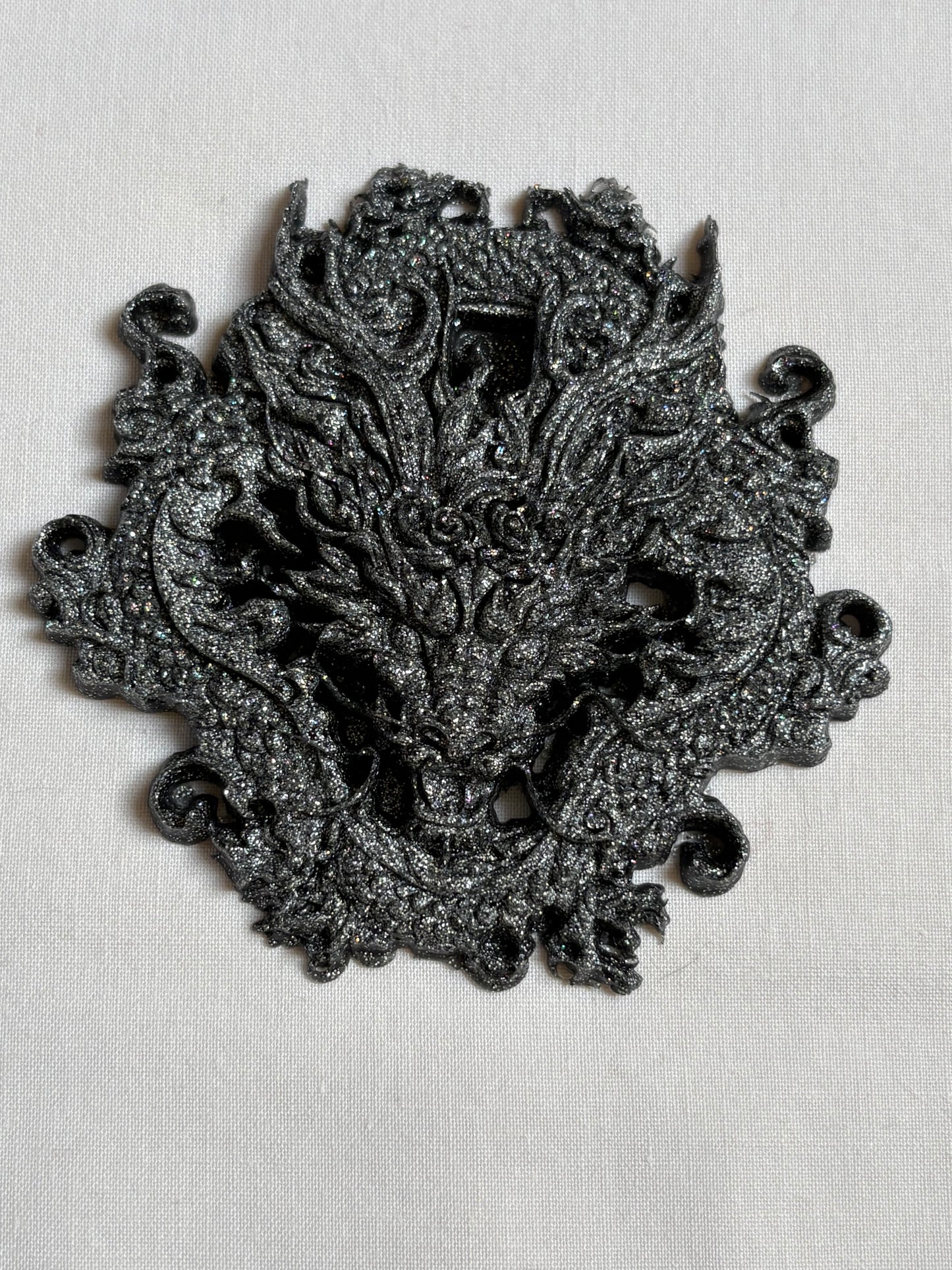 black-silver dragon, amulet