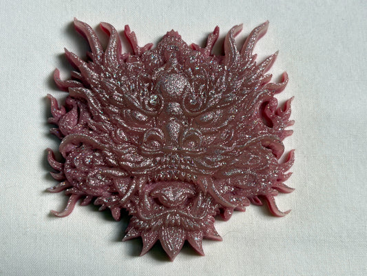 Pink dragon, amulet