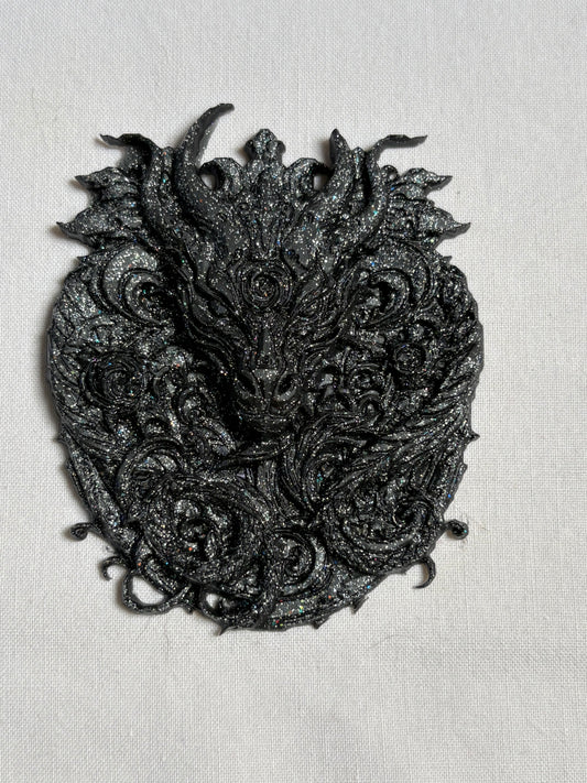 black-grey dragon, amulet