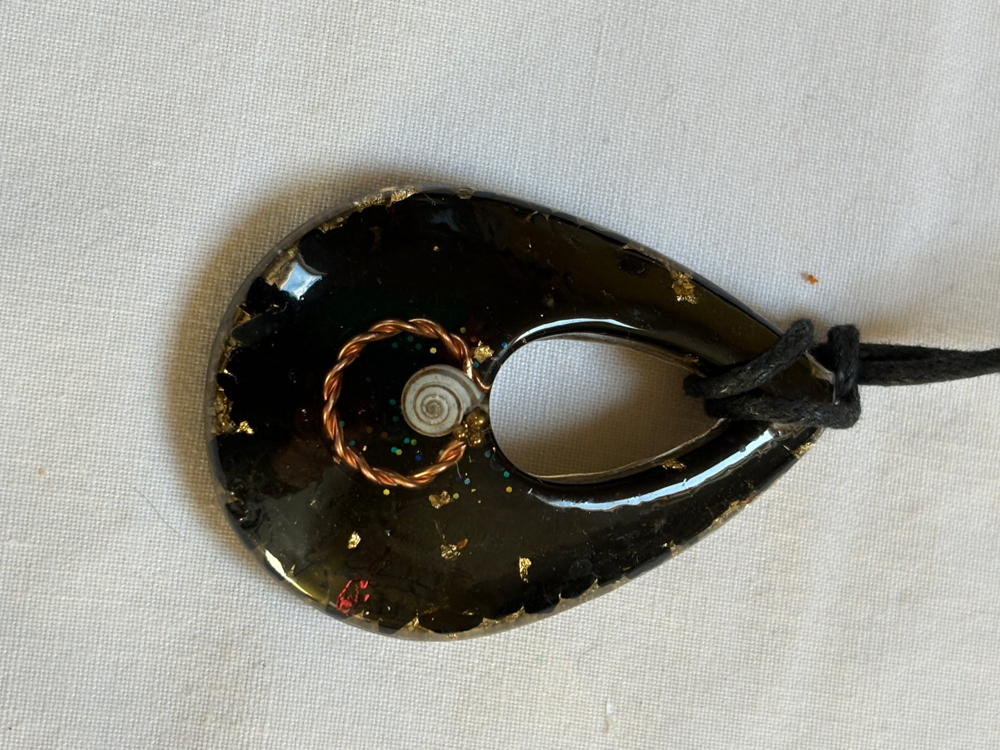 druppelhanger zwarte toermalijn