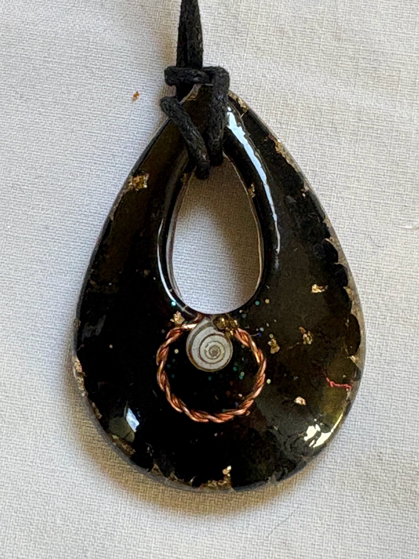 druppelhanger zwarte toermalijn