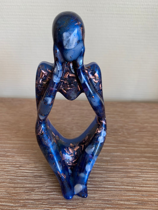 De denker, blauw