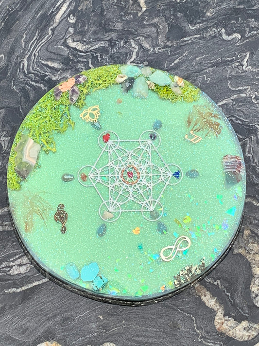 ✨ Hemelse Harmonie – Orgonite Oplaadschijf ✨